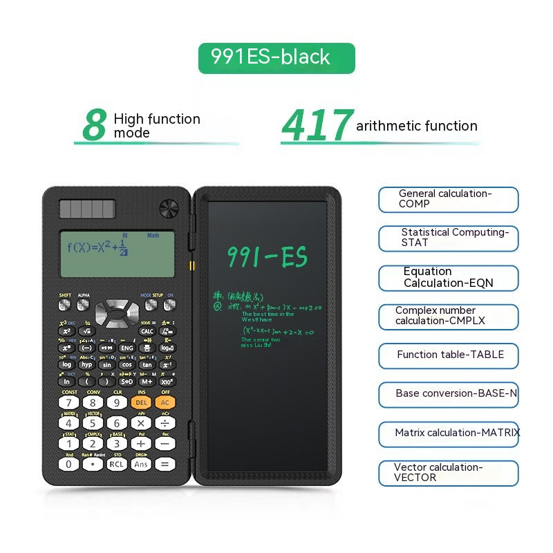 Foldable Scientific Calculator with LCD Writing Pad (photo 19)