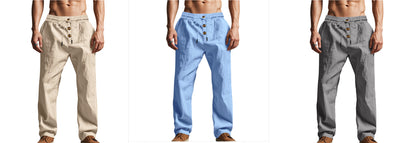 Men's Loose Straight-Leg Drawstring Pants (photo 15)