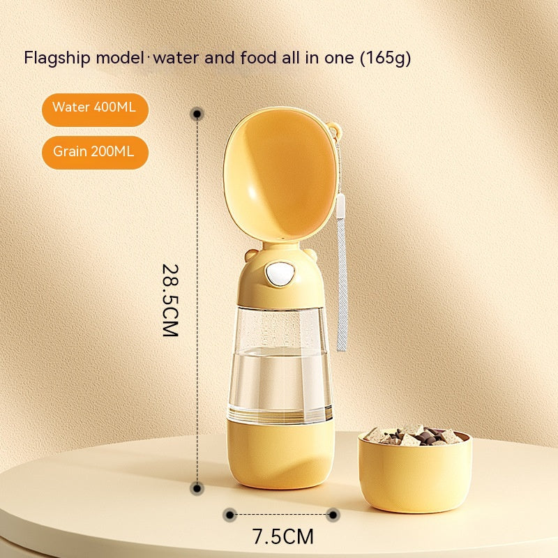 Portable Pet Water Bottle with Food Container (photo 8)