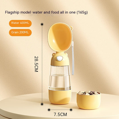 Portable Pet Water Bottle with Food Container (photo 8)