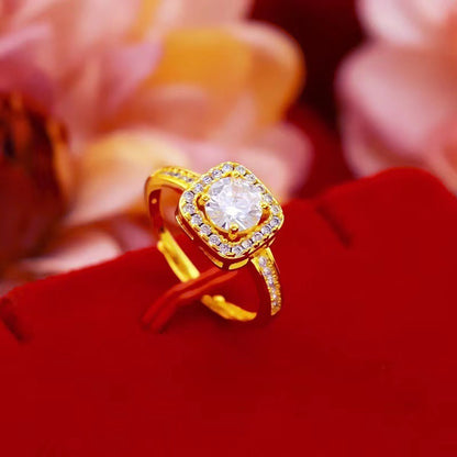 Zircon Pendant Necklace, Stud Earrings and Ring Set (photo 4)