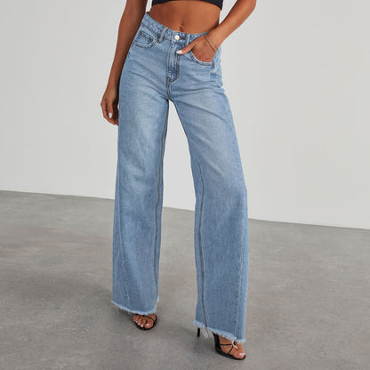 Women's High-Waist Straight Wide-Leg Jeans (photo 8)