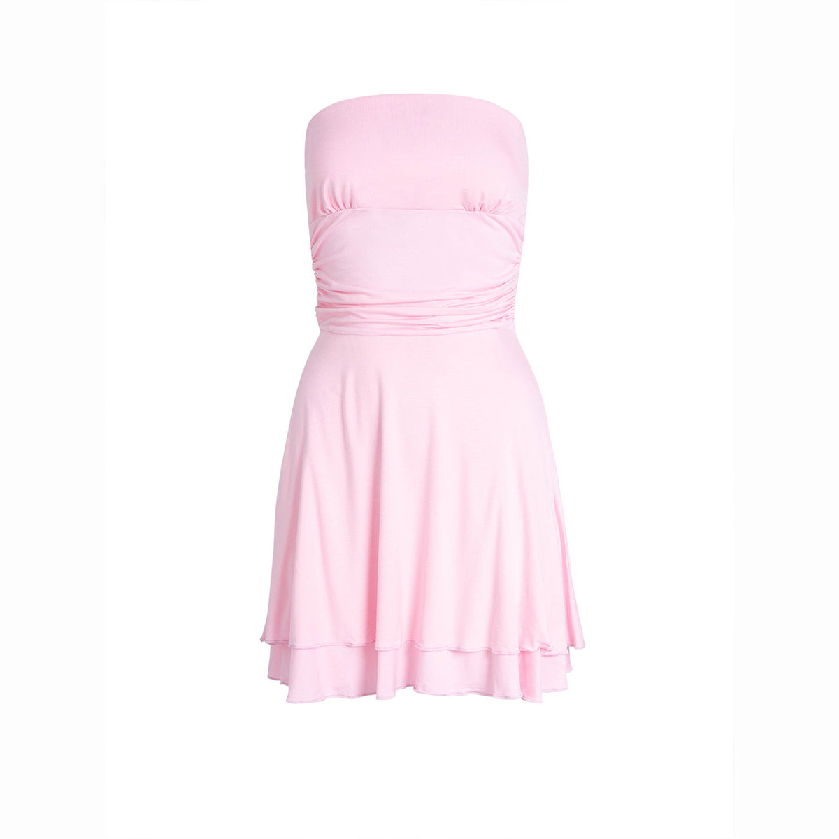Women's Pleated Tube Bodycon Mini Dress (photo 10)