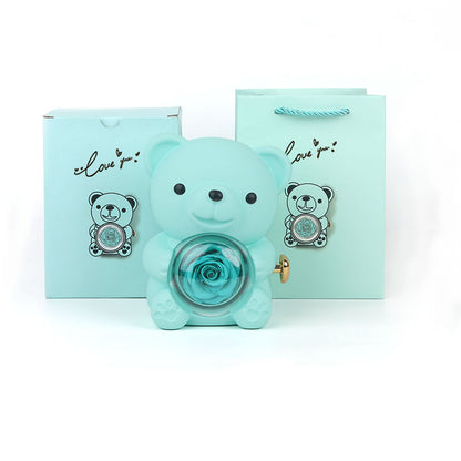 Rotating Bear and Rose Jewelry Gift Box (photo 5)