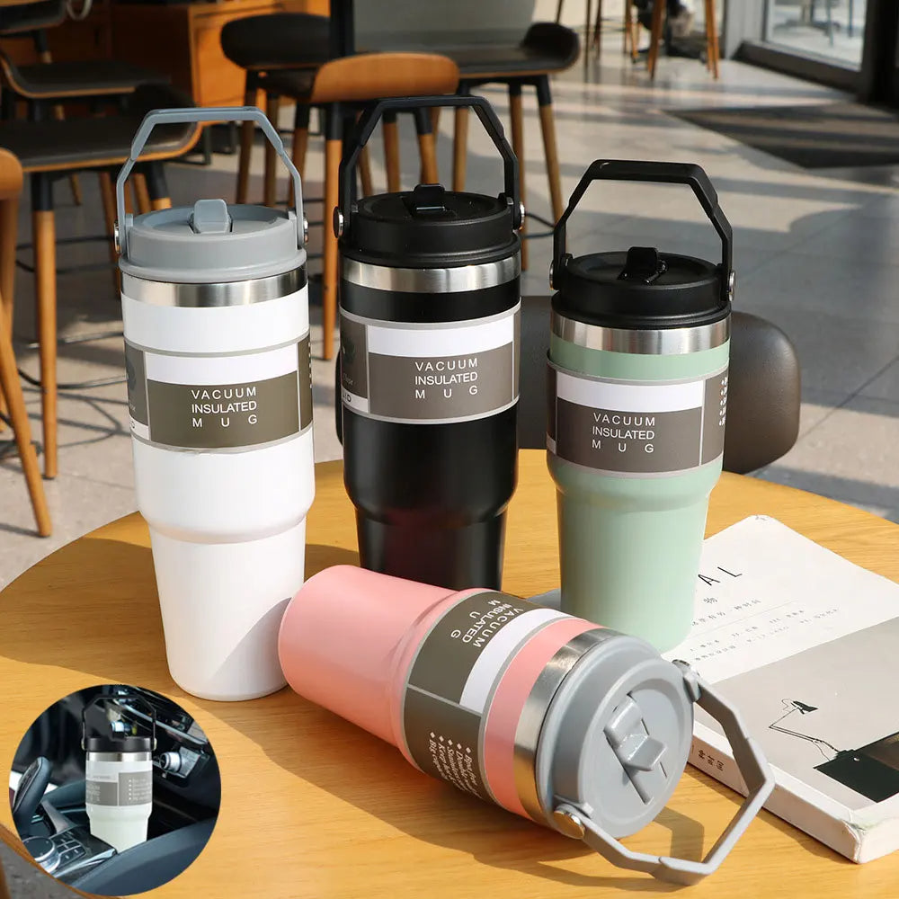 30 oz Insulated Stainless Steel Tumbler with Handle (photo 4)