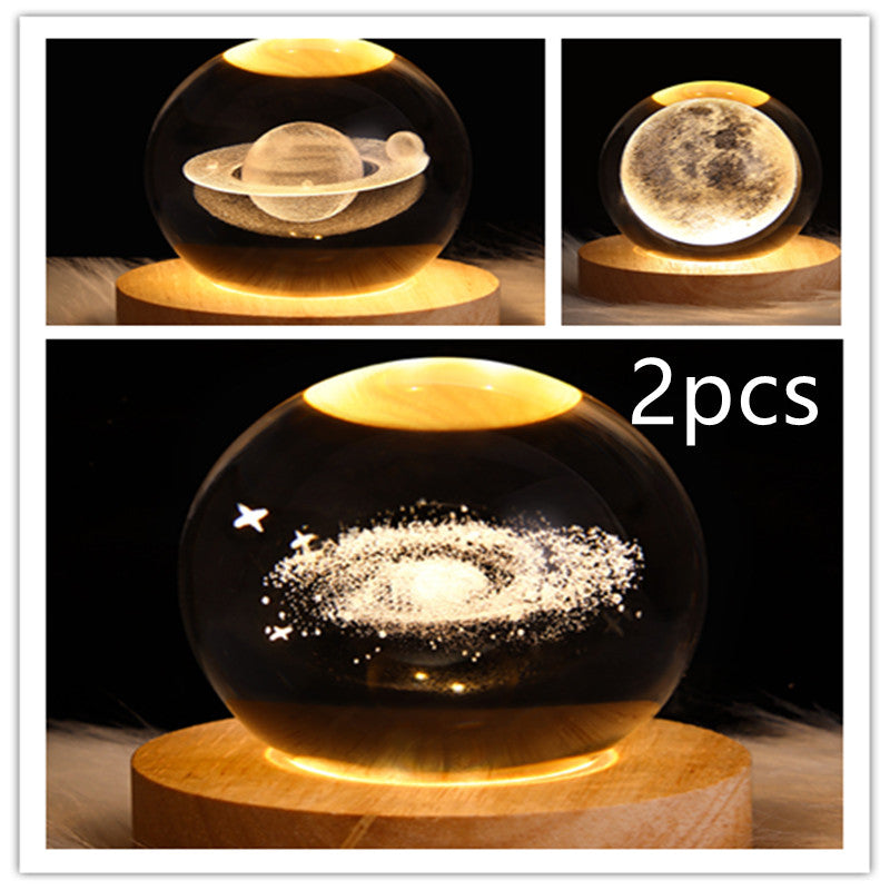 Wood Base Crystal Ball Night Lamp (photo 32)