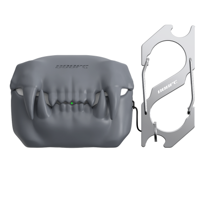 Teeth-Shaped Silicone Earbud Case with Keychain for AirPods (photo 5)