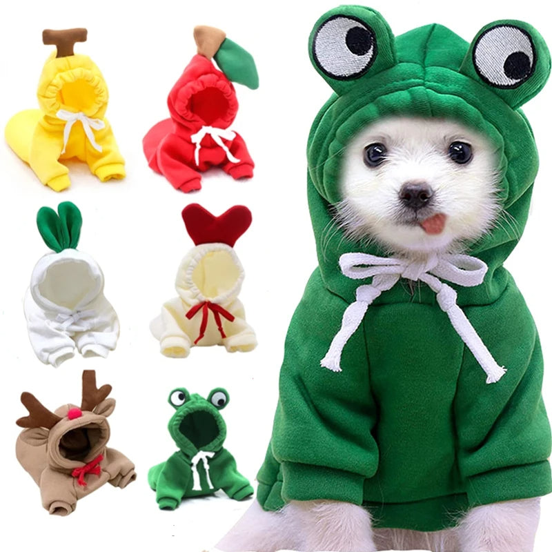 Fruit-Themed Fleece Hoodie for Small Dogs (photo 2)
