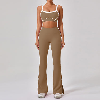 Women's Strappy Contrast Yoga Set (photo 7)