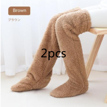 Over-the-Knee Fuzzy Long Socks (photo 53)