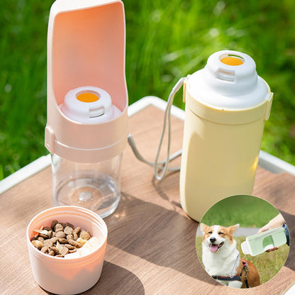 2-in-1 Travel Dog Water and Food Bottle with Lanyard (photo 2)