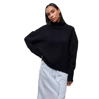 Women's Solid Turtleneck Pullover Sweater (photo 15)