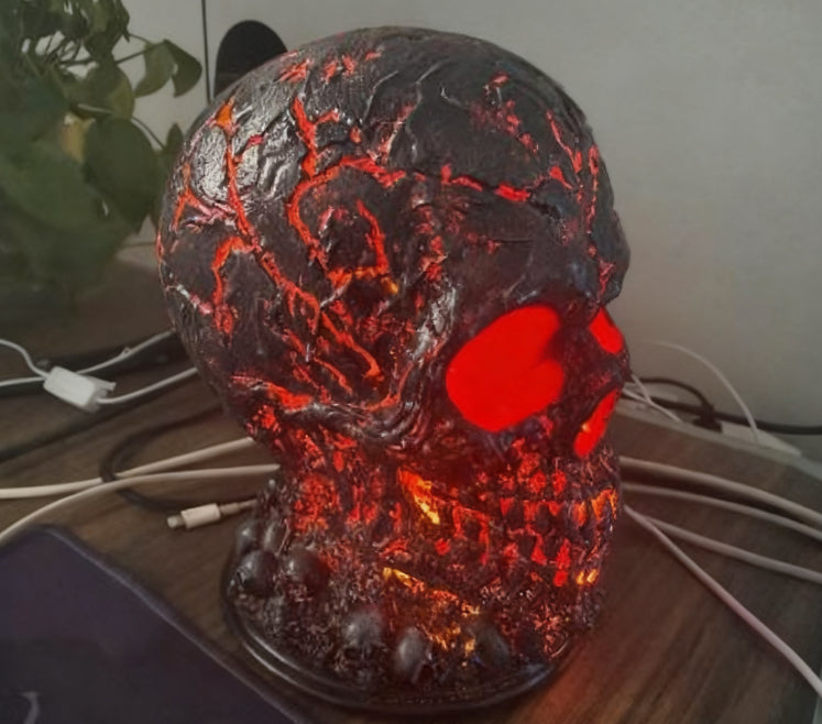 Halloween Skull Desk Lamp with LED Light (photo 6)
