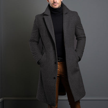 Men's Single-Breasted Mid-Length Overcoat (photo 4)