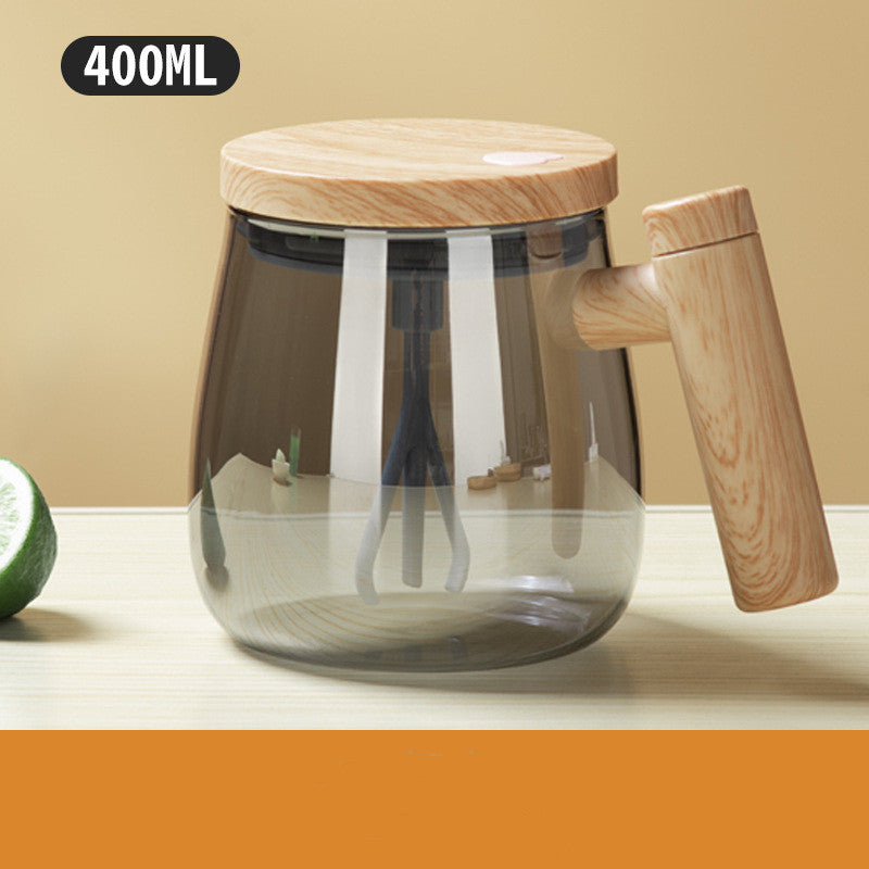 Self-Stirring Glass Coffee Mug, 400 ml (photo 37)