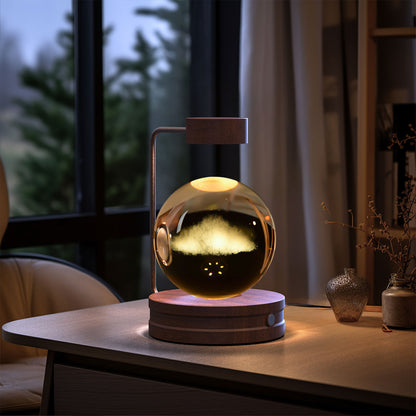 3D Engraved Crystal Ball Night Light with Wooden Base, USB (photo 70)