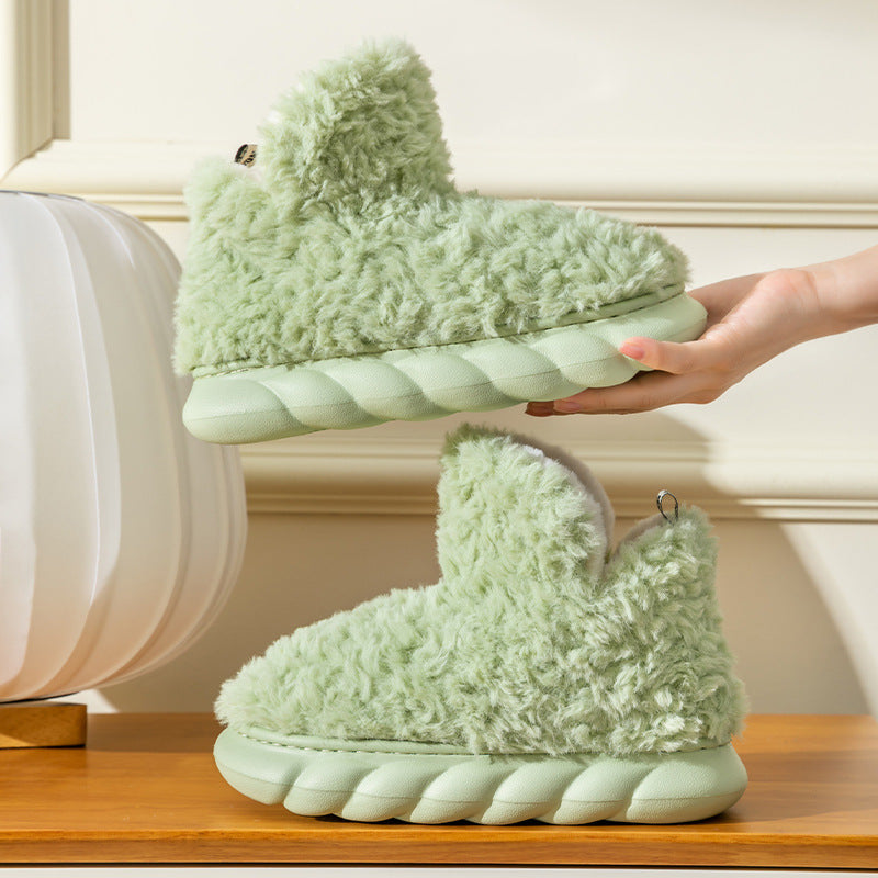 Plush High-Top House Slippers with Thick Sole (photo 12)