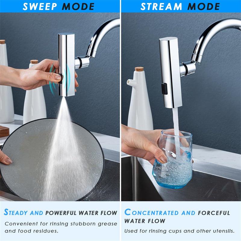3-Mode Swivel Kitchen Faucet Extender (photo 4)