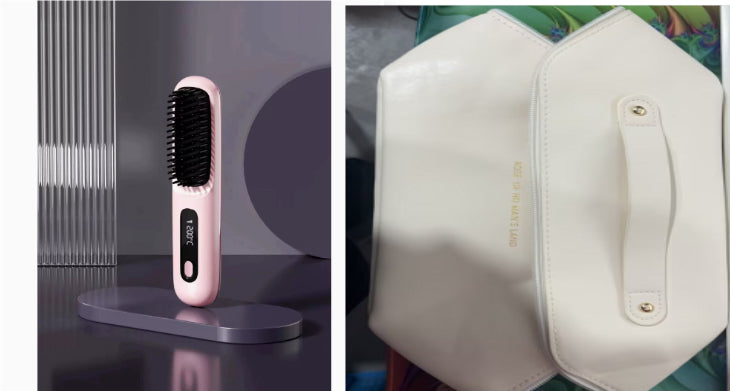 2-in-1 Cordless Hair Straightener Brush, USB Rechargeable (photo 43)