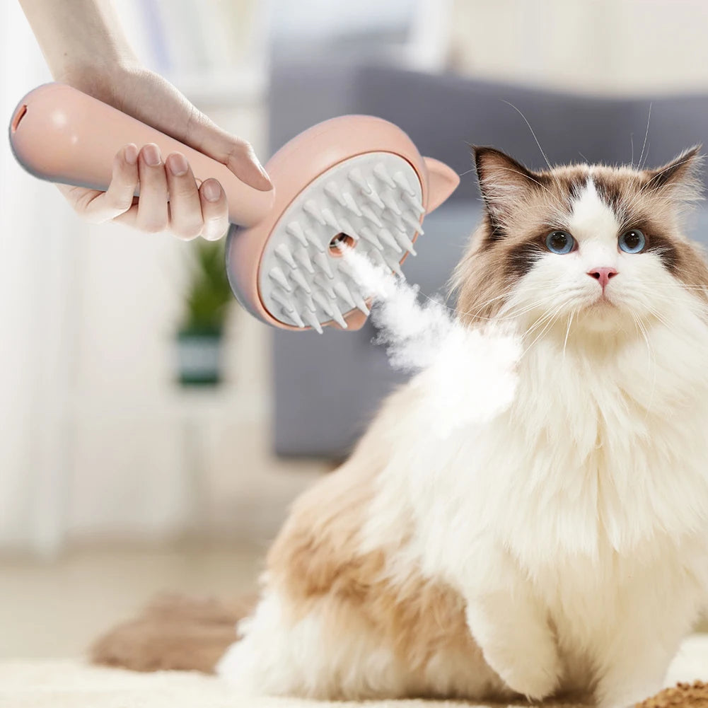 Rechargeable Self-Cleaning Pet Mist Slicker Brush (photo 6)