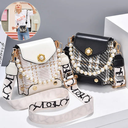 Mini Crossbody Phone Bag with Pearl Chain