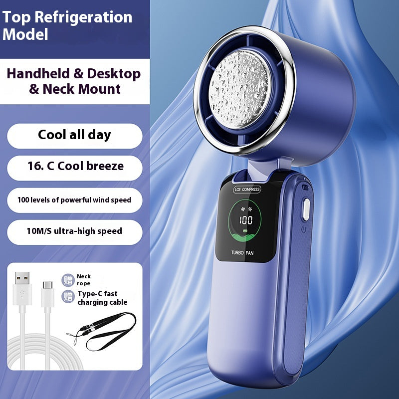 Foldable Handheld Fan with Neck Strap, 4000 mAh (photo 10)