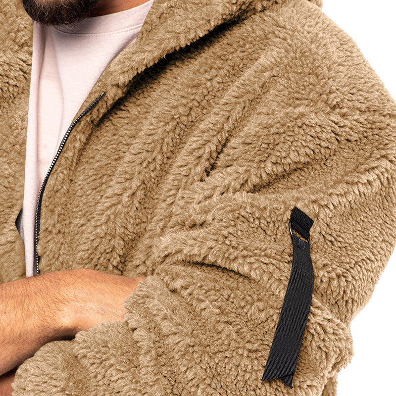 Men's Reversible Plush Hooded Zip Jacket (photo 12)