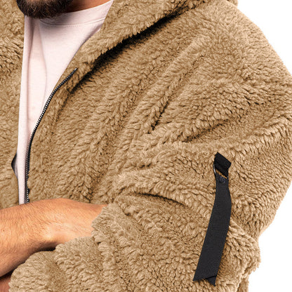 Men's Reversible Plush Hooded Zip Jacket (photo 12)