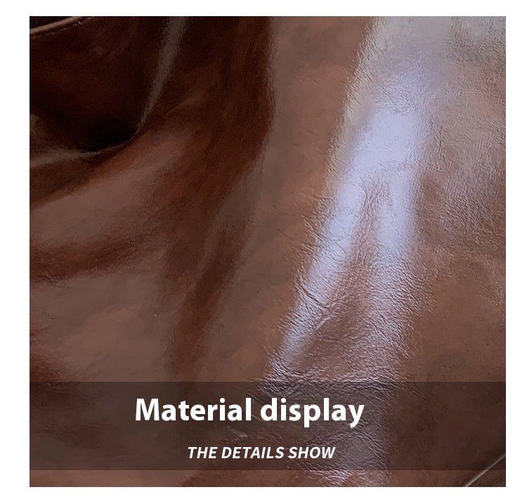 Women's Vintage PU Leather Tote Shoulder Bag (photo 17)