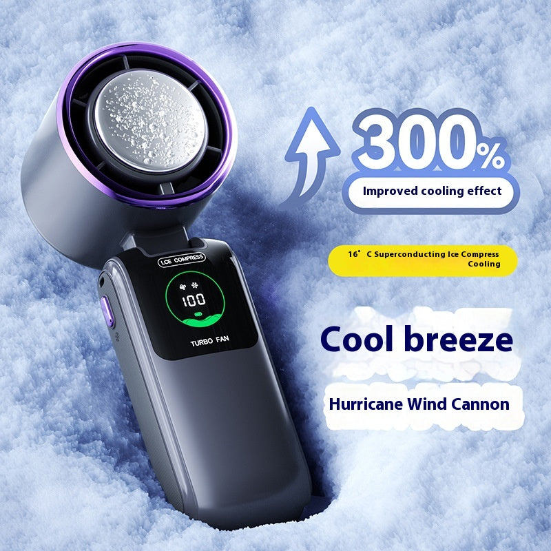 Foldable Handheld Fan with Neck Strap, 4000 mAh (photo 2)