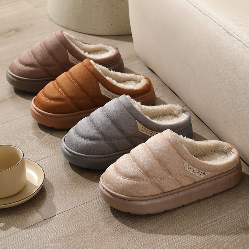 Suede Plush-Lined House Slippers (photo 6)