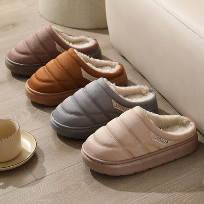 Suede Plush-Lined House Slippers (photo 6)