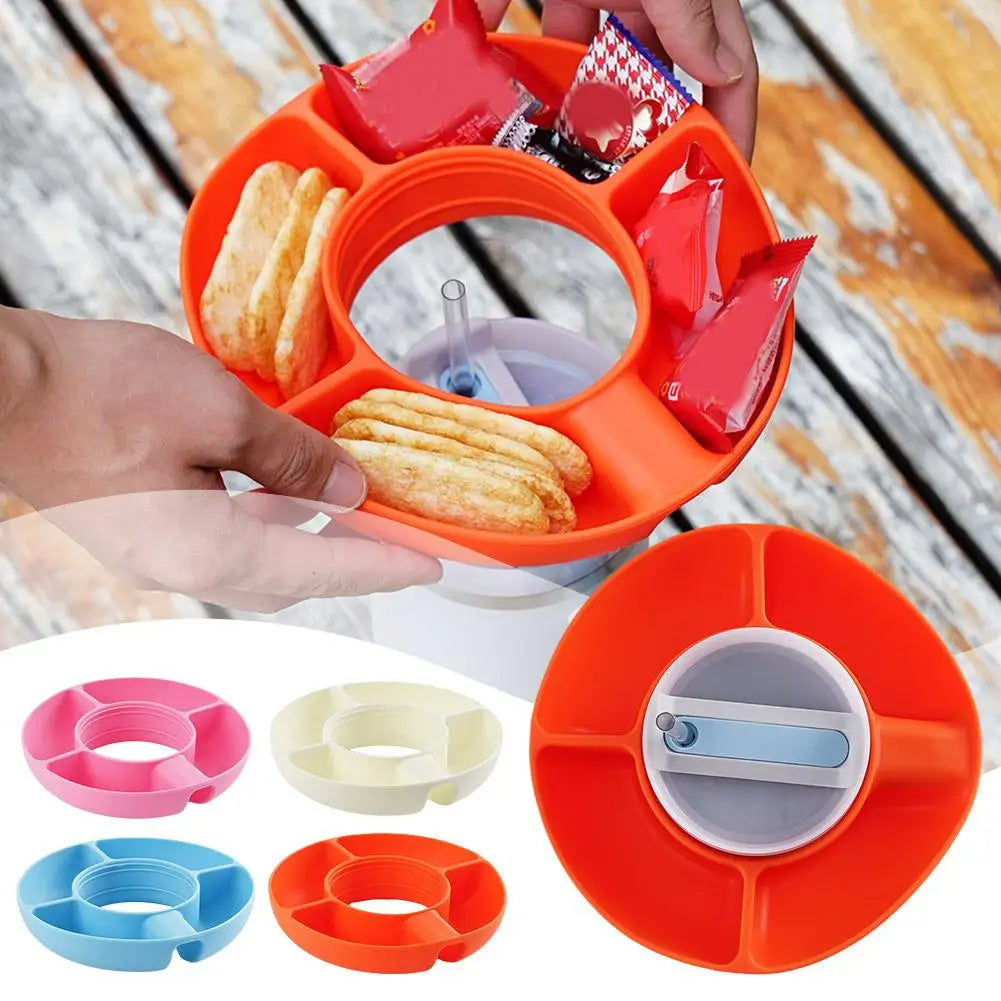 Silicone 4-Compartment Snack Ring for 40 oz Tumblers