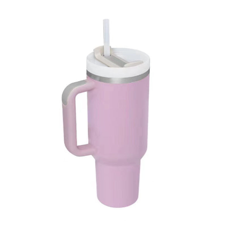 40 oz Insulated Stainless Steel Tumbler with Handle, Lid and Straw (photo 52)