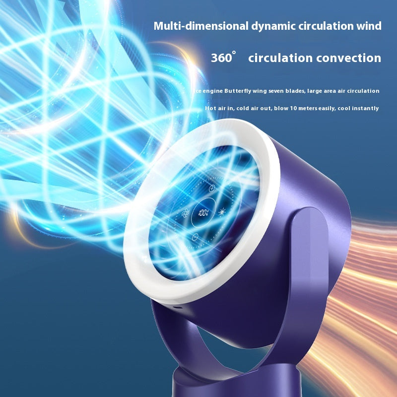 Rechargeable Desk Fan with Light, 100 Speeds (photo 3)