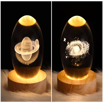 Wood Base Crystal Ball Night Lamp (photo 11)