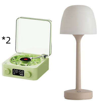 Retro Turntable-Style Bluetooth Speaker with Nature Sounds and Light (photo 26)