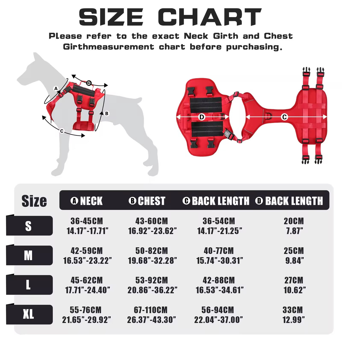 Tactical Nylon Dog Harness with Handles, Adjustable (photo 2)