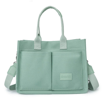 Multi-Pocket Canvas Tote and Shoulder Bag (photo 19)