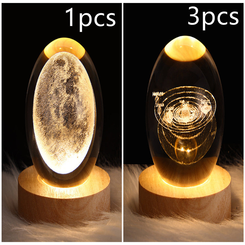 Wood Base Crystal Ball Night Lamp (photo 48)