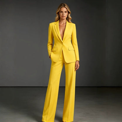 Women's Slim-Fit Blazer and Trousers Two-Piece Set (photo 3)