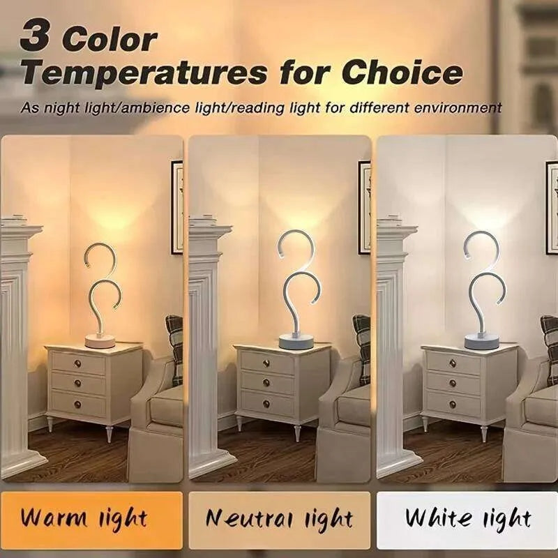 Double Question Mark Desk Lamp, USB, 3 Color Modes (photo 5)