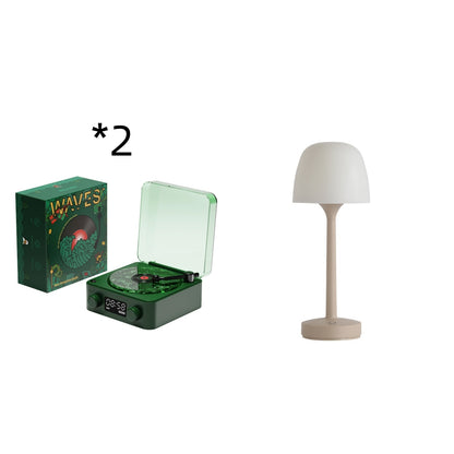 Retro Turntable-Style Bluetooth Speaker with Nature Sounds and Light (photo 27)