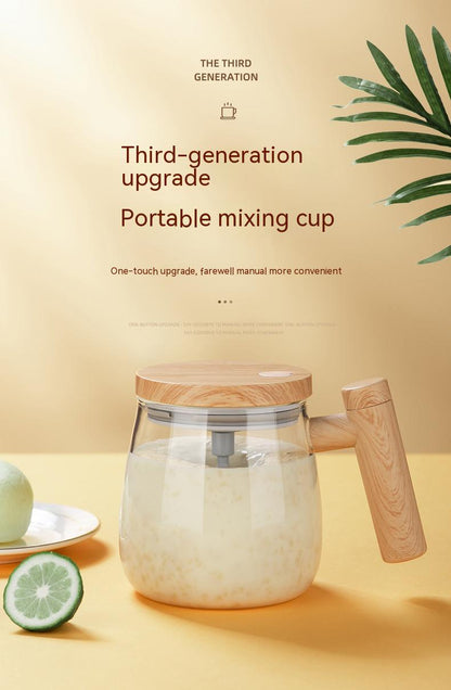 Self-Stirring Glass Coffee Mug, 400 ml (photo 29)