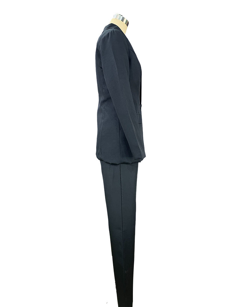 Women's Lapel Blazer and Straight-Leg Pants Set (photo 25)
