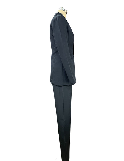 Women's Lapel Blazer and Straight-Leg Pants Set (photo 25)