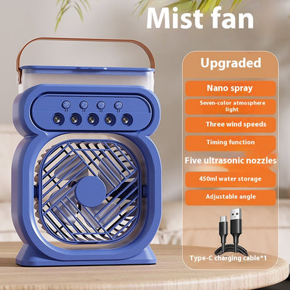 Mini Evaporative Air Cooler Fan with 7-Color Light (photo 11)