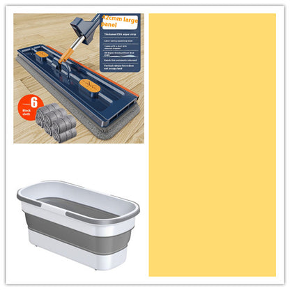 Large 360° Rotating Flat Mop with Stainless Steel Handle (photo 40)