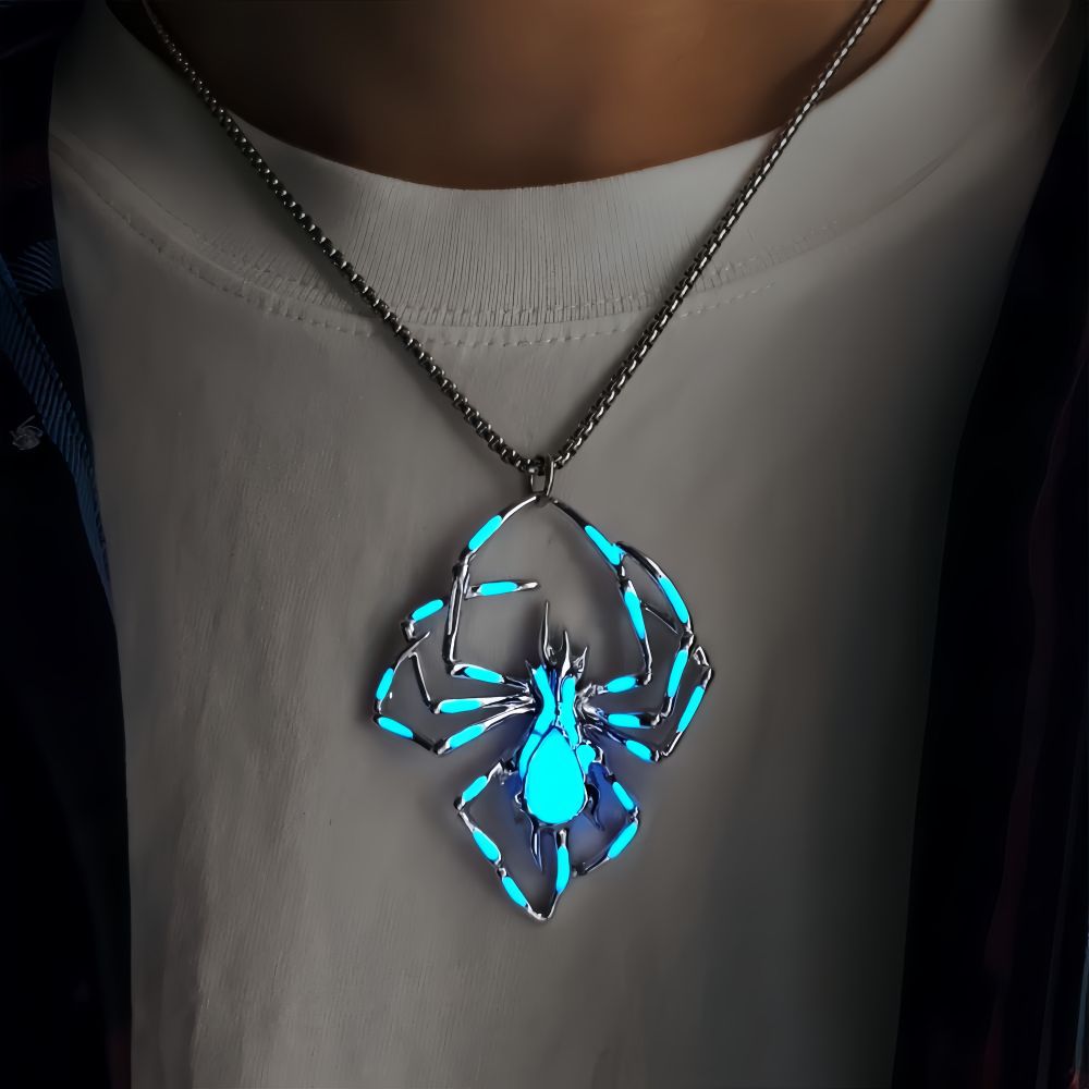 Glow-in-the-Dark Spider Pendant Necklace (photo 2)