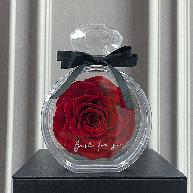 Dried Flower Bouquet in Clear Bottle (photo 6)